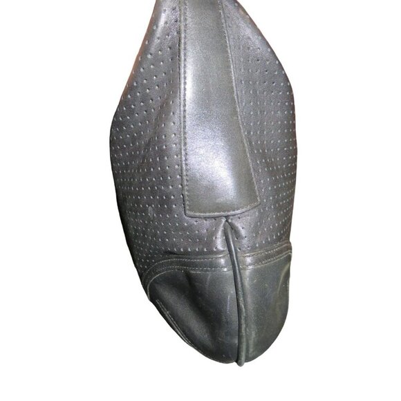 Coach Vintage Legacy 9218 Classic Black Perforated Leather Hobo Satchel Handbag - Picture 4 of 12